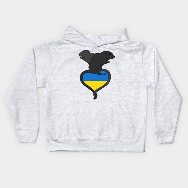 Gerbil Ukraine (dark) Kids Hoodie by RampArt